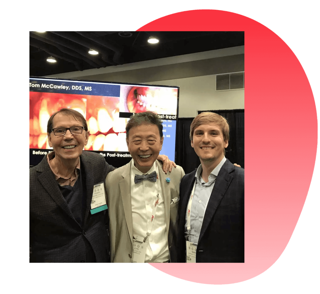 Drs. McCawley and McCawley with John Chaor, founder of the pinhole surgical technique